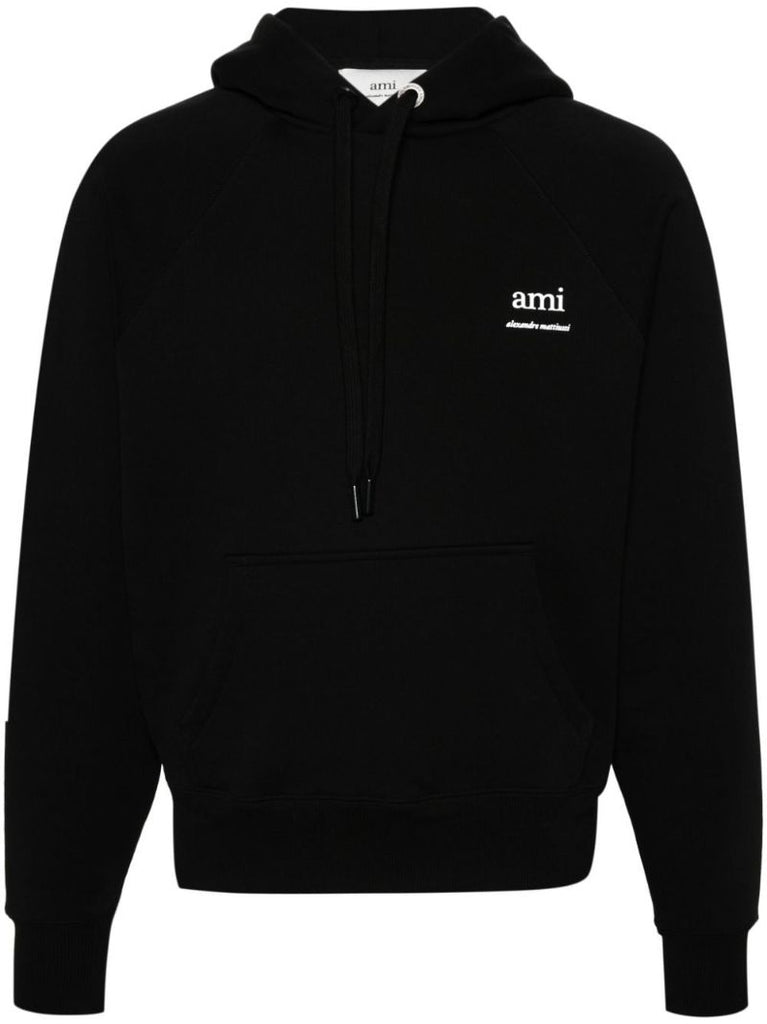 Black Logo Print Hoodie