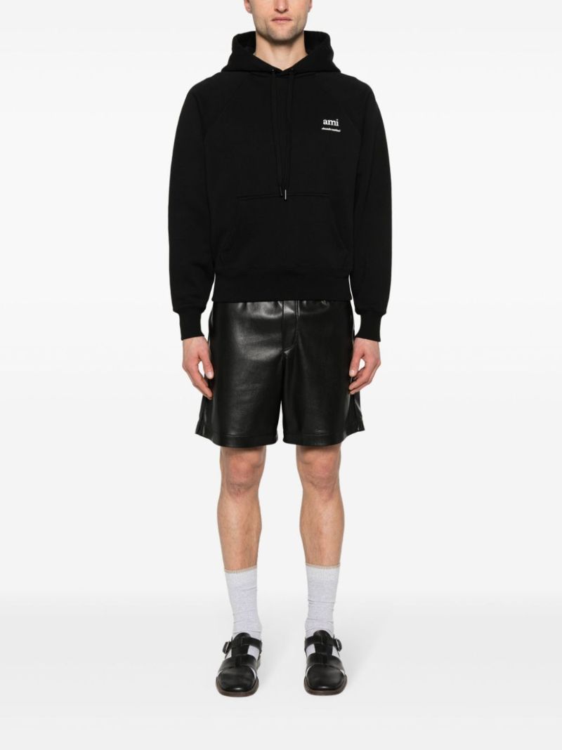 Black Logo Print Hoodie