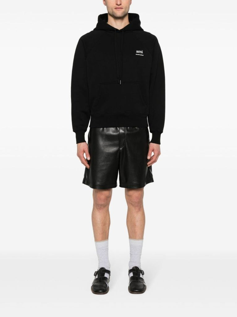 Black Logo Print Hoodie