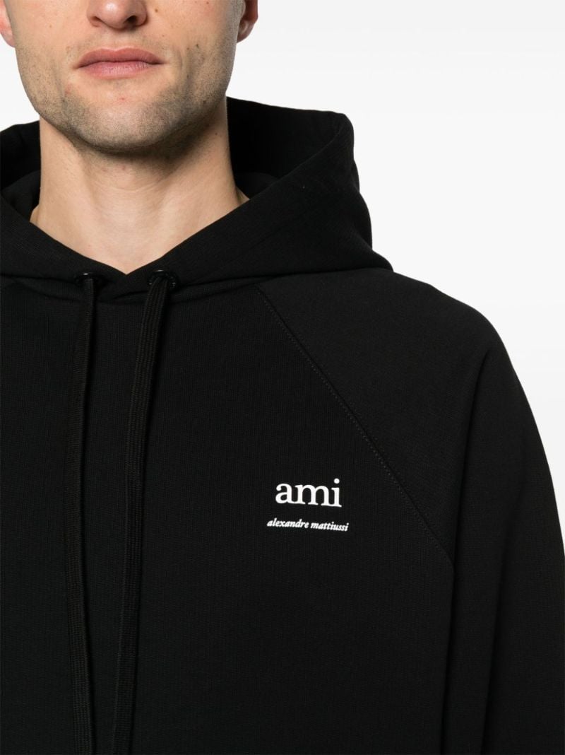 Black Logo Print Hoodie