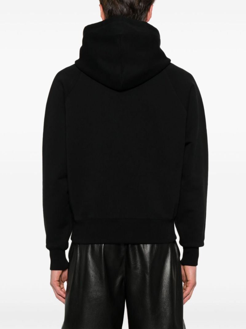 Black Logo Print Hoodie