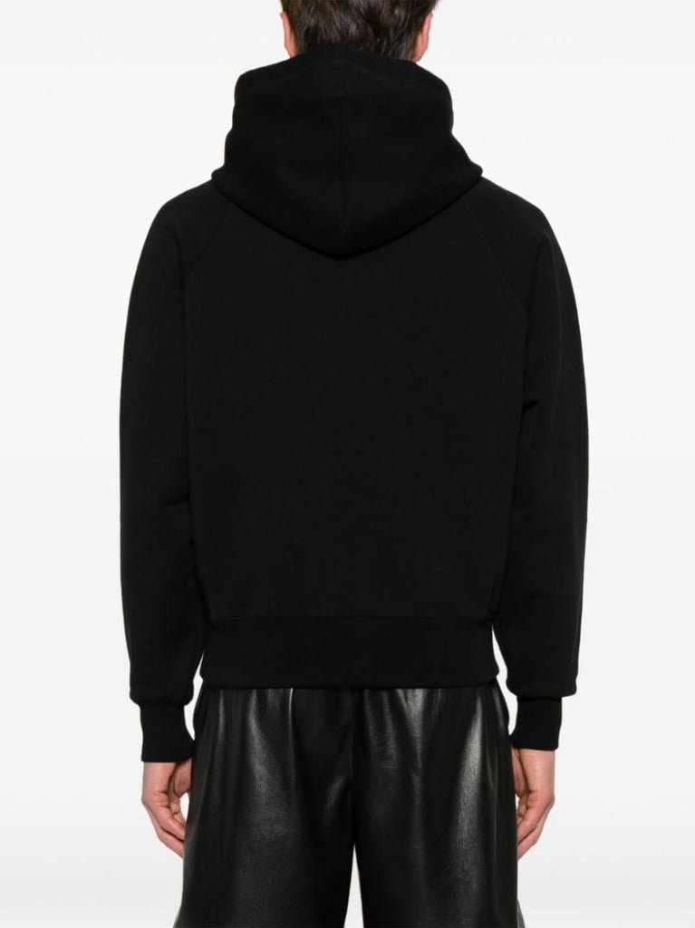 Black Logo Print Hoodie