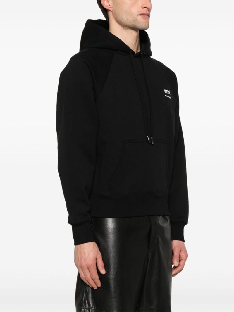 Black Logo Print Hoodie