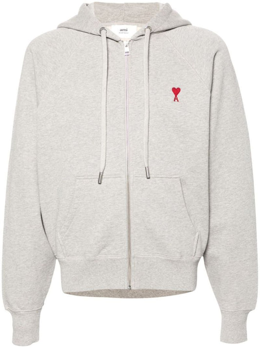 Grey Ami De Coeur Zipped Hoodie