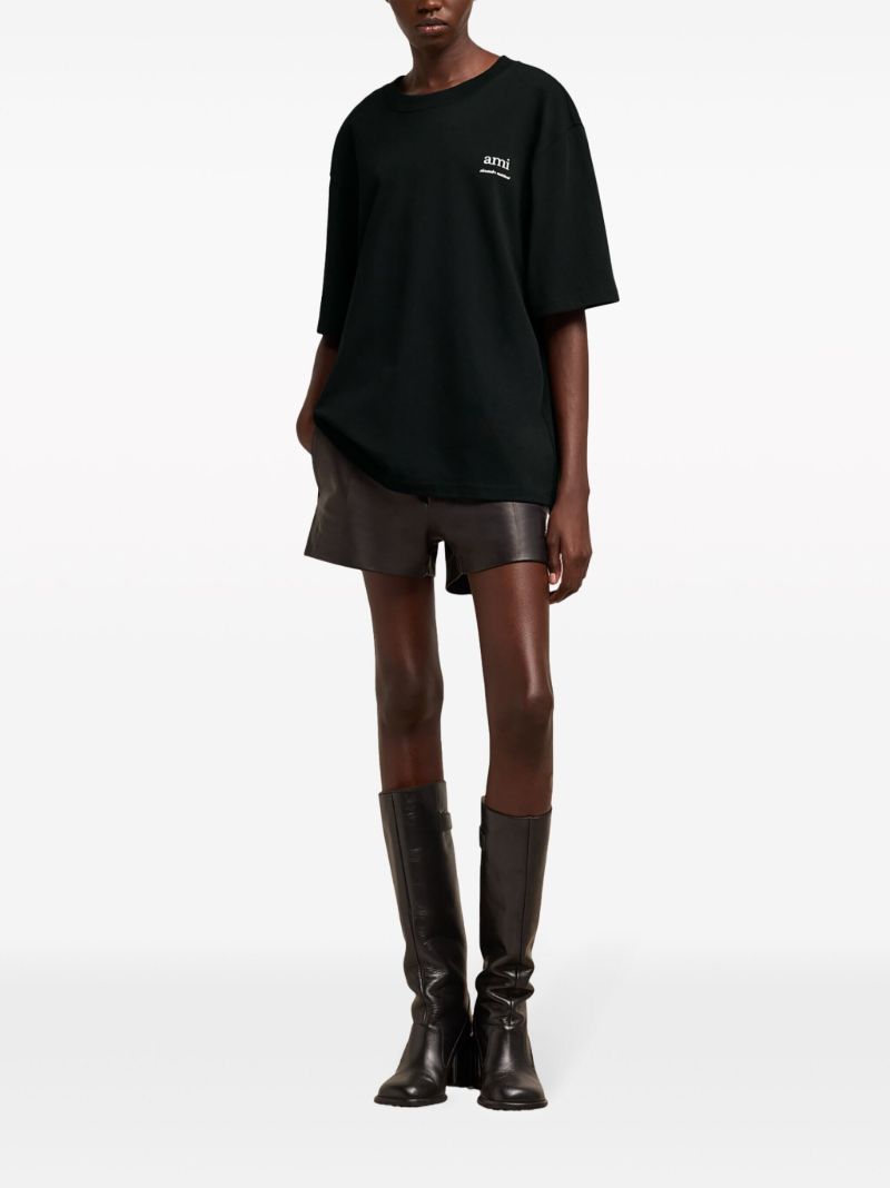 Black Logo-print Cotton T-shirt