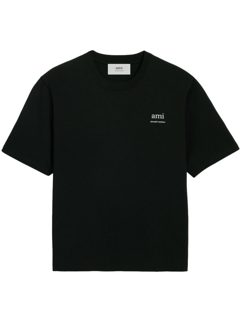 Black Logo-print Cotton T-shirt