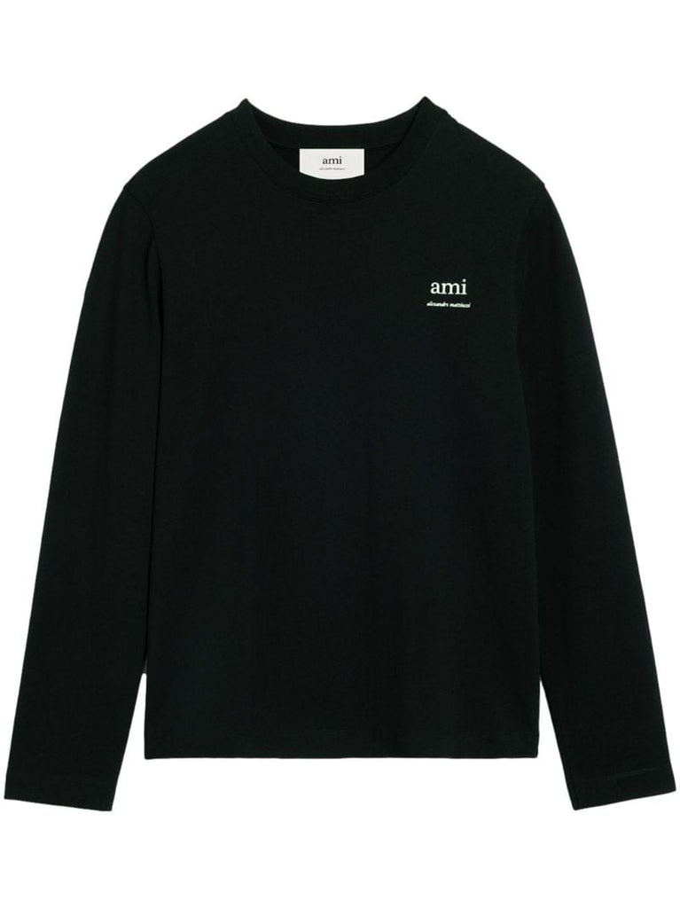 Black Logo-print Cotton T-shirt