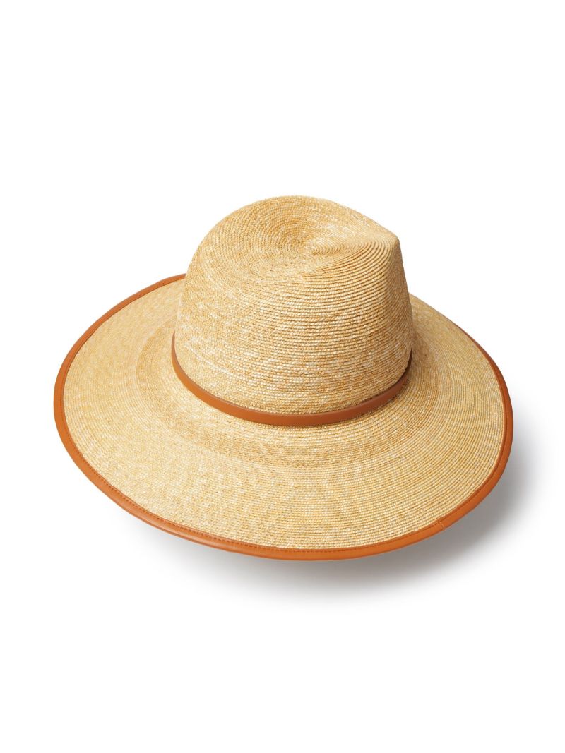 Neutral Vlogo Signature Straw Fedora Hat