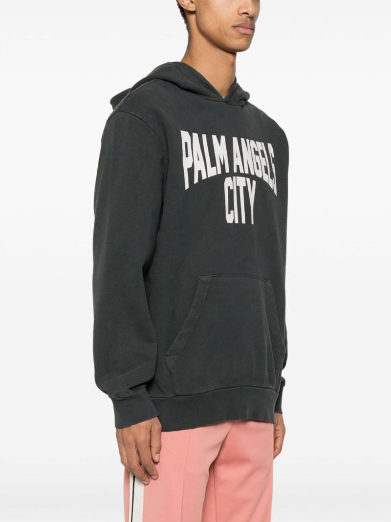 Grey Logo-print Cotton Hoodie