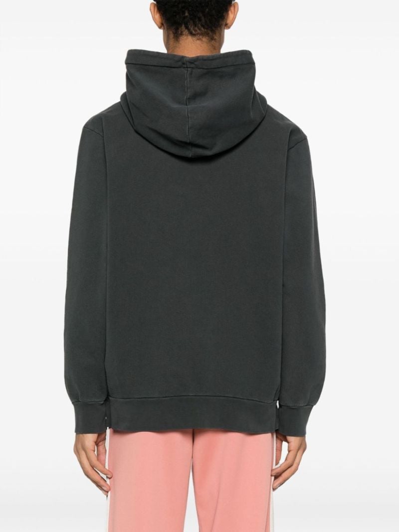 Grey Logo-print Cotton Hoodie