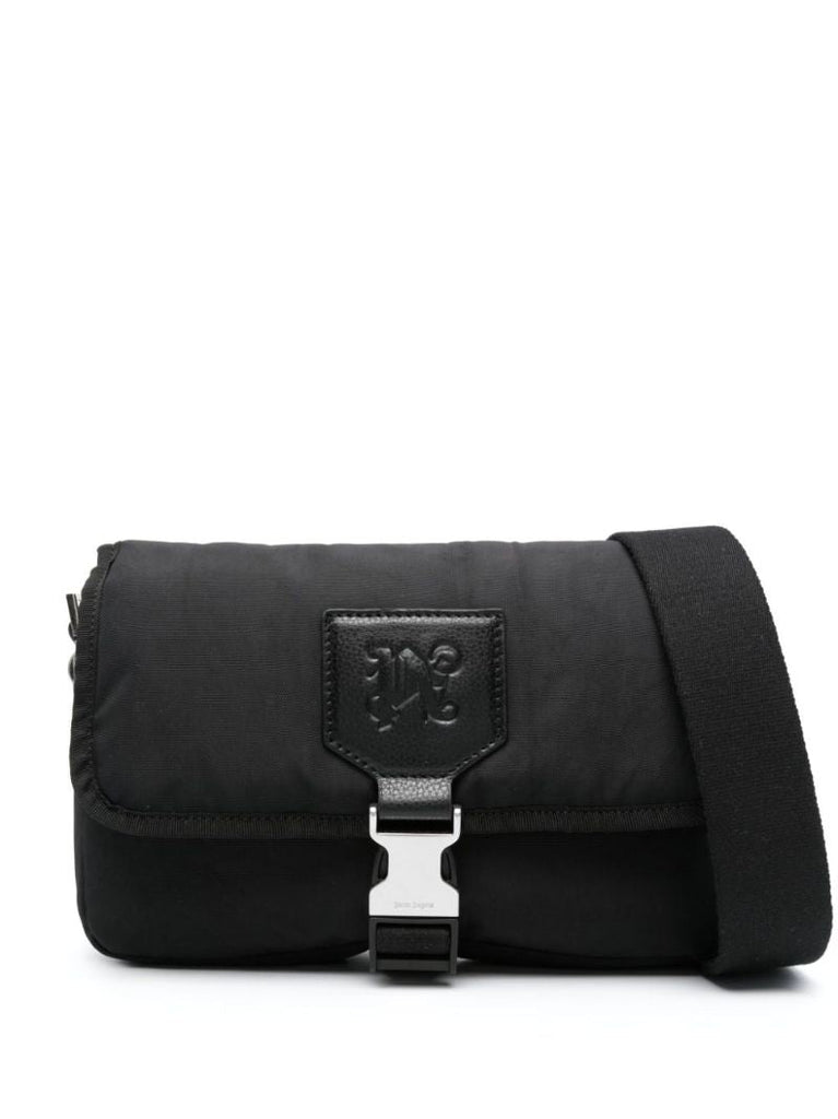 Black Monogram-patch Cross Body Bag