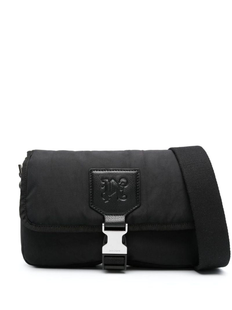 Black Monogram-patch Cross Body Bag