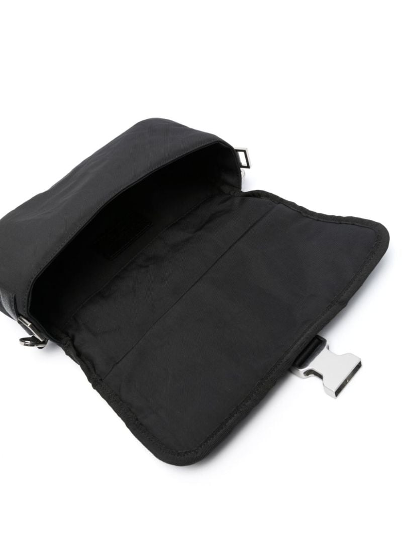 Black Monogram-patch Cross Body Bag