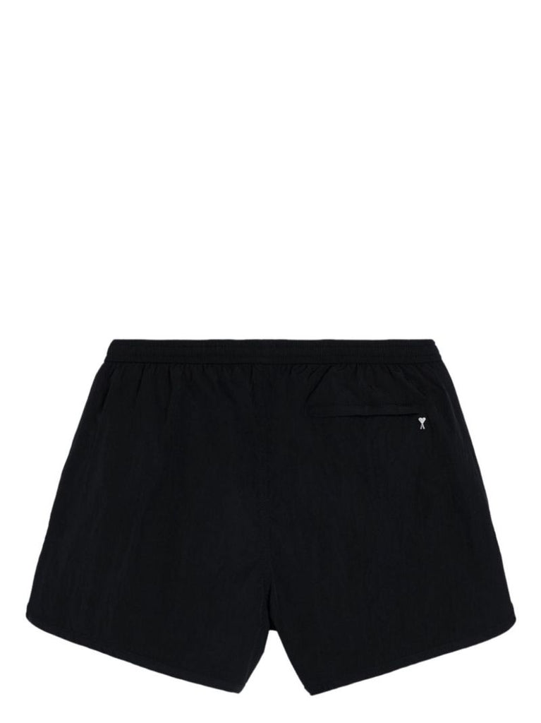 Black Canvas Swim Shorts