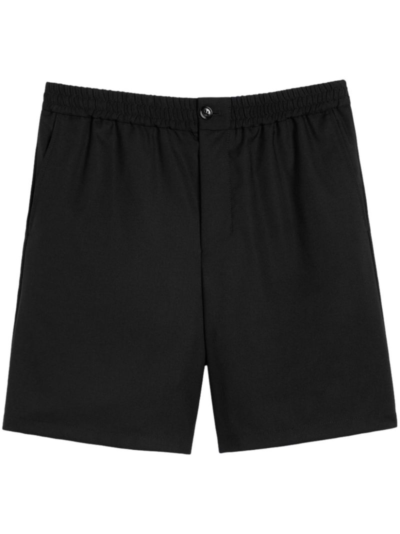 Black Cotton Chino Shorts