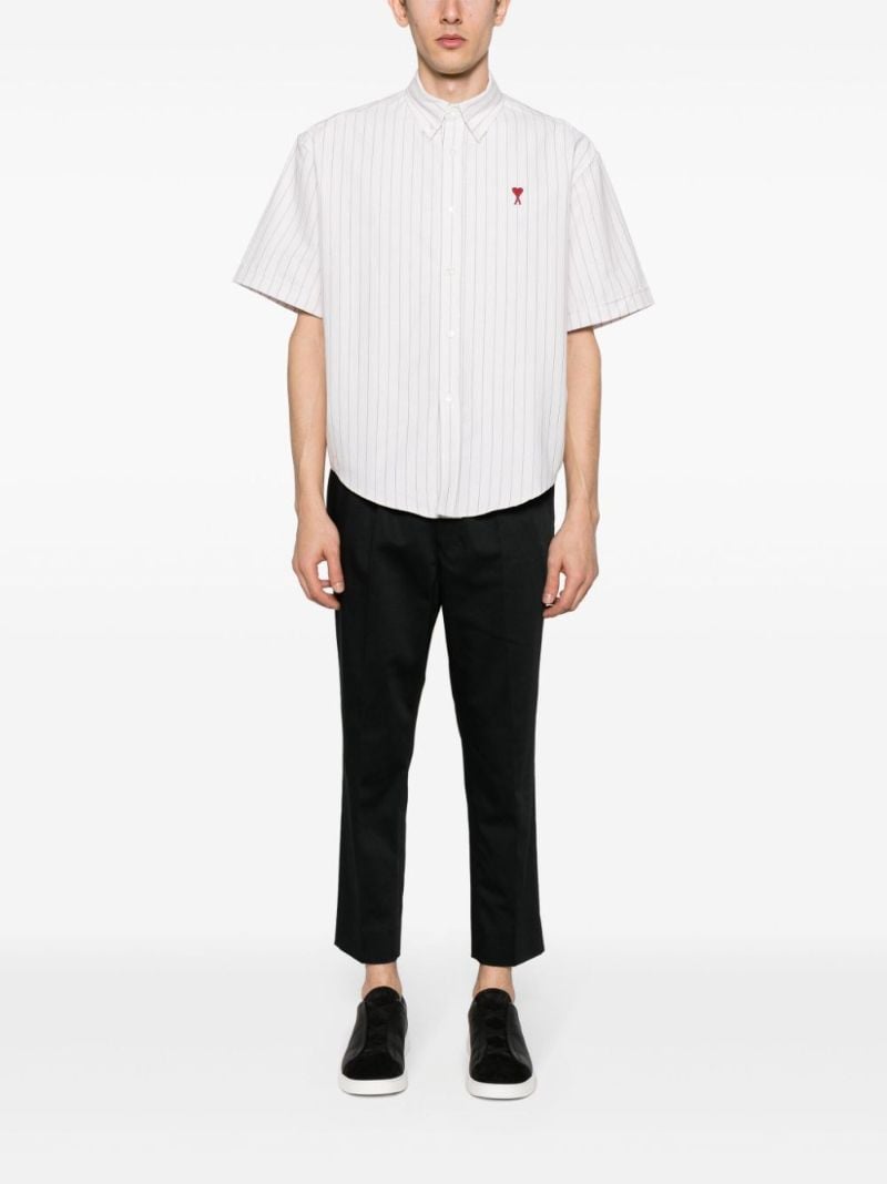 Black Elasticated-waist Cropped Trousers