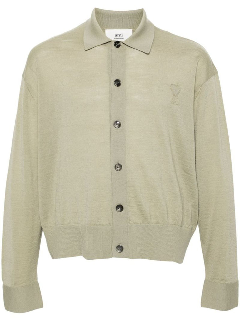 Green Ami De Coeur Merino Cardigan
