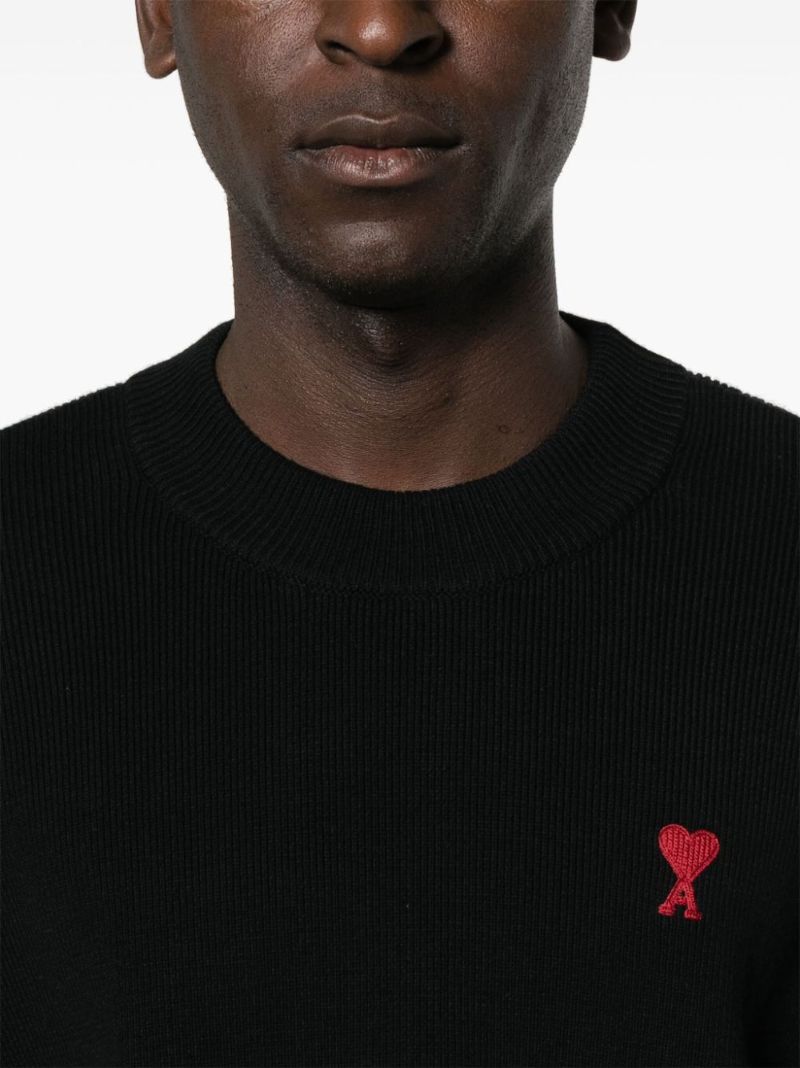 Black Ami De Coeur Crew-neck Sweater