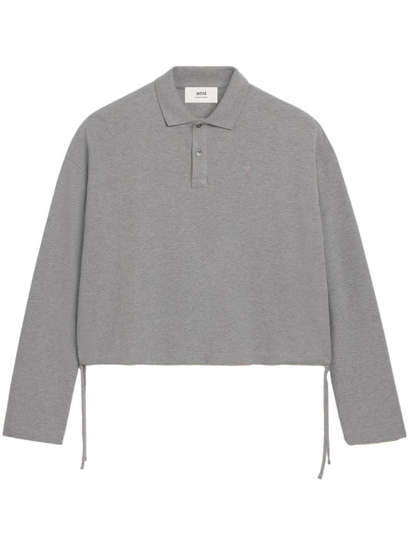 Grey Organic Cotton Polo Shirt
