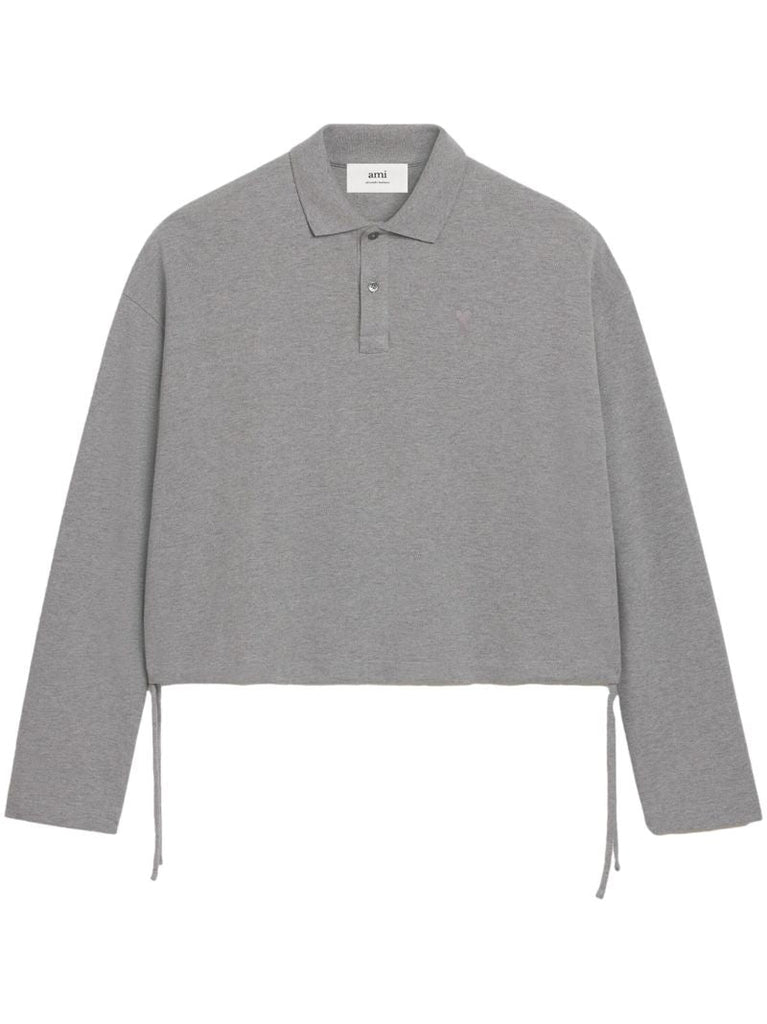 Grey Organic Cotton Polo Shirt