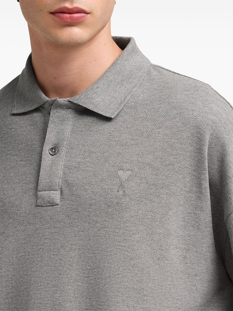 Grey Organic Cotton Polo Shirt