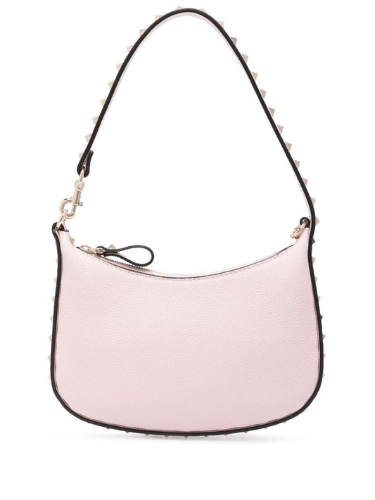 Pink Rockstud Small Leather Shoulder Bag