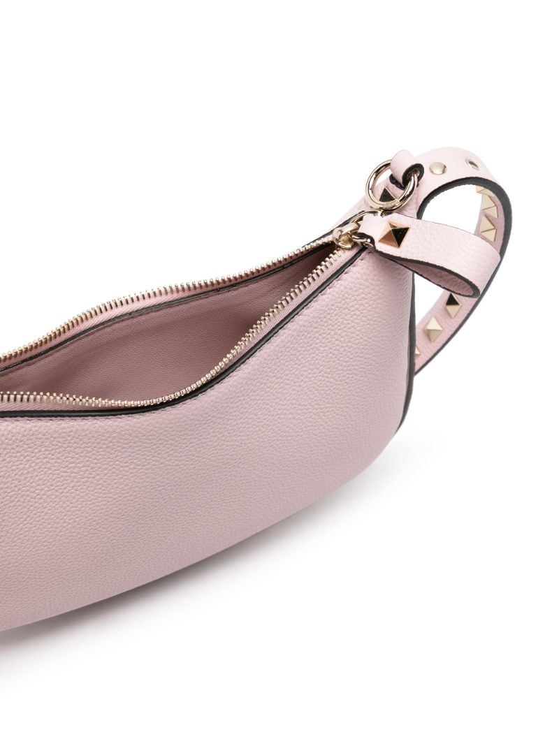 Pink Rockstud Small Leather Shoulder Bag