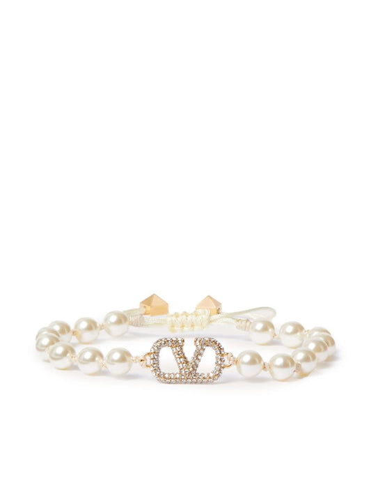 Neutral Vlogo Signature Faux-pearl Bracelet