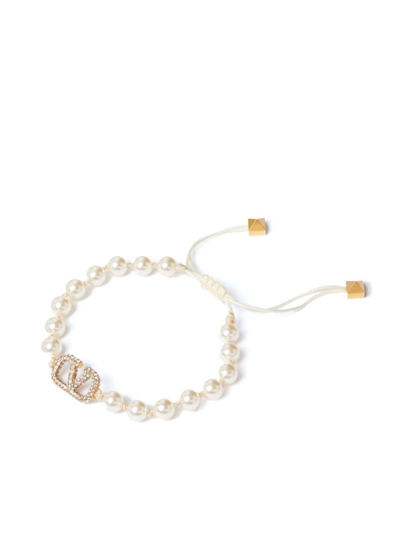 Neutral Vlogo Signature Faux-pearl Bracelet
