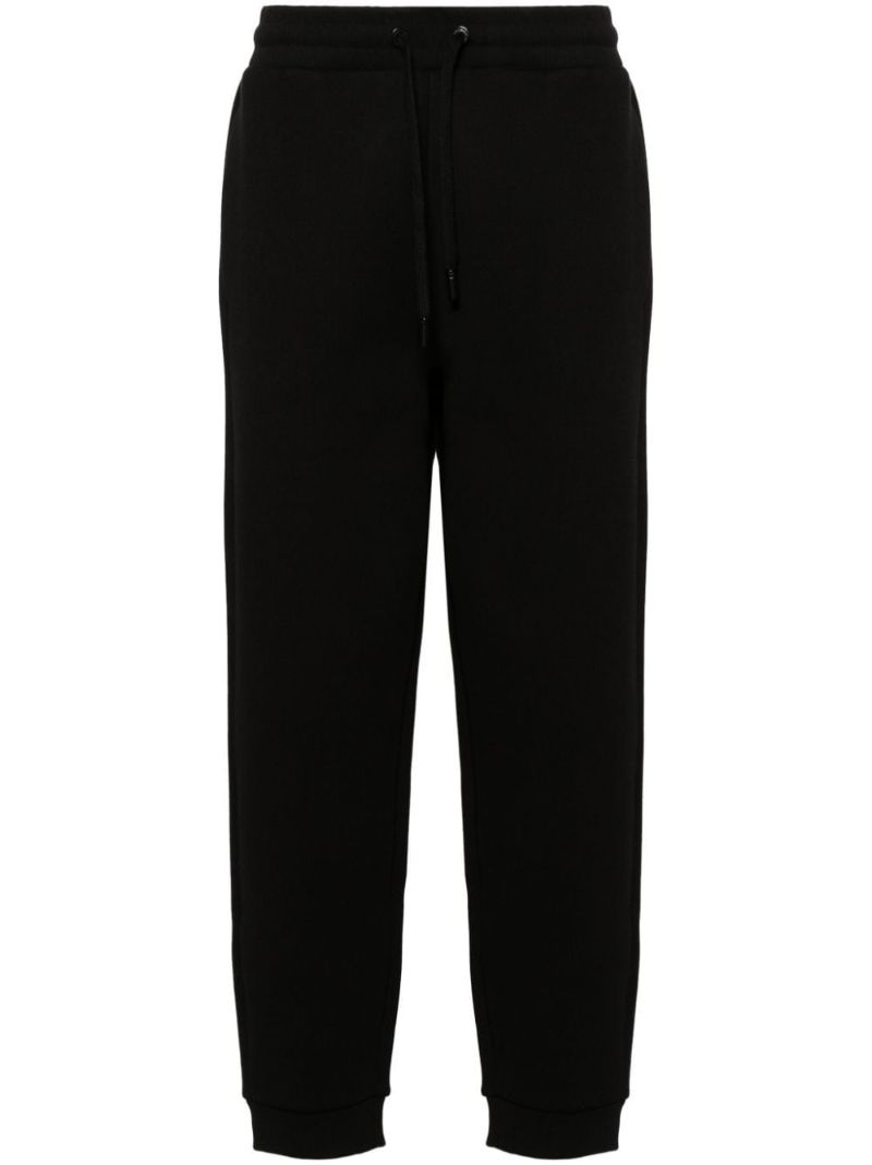 Black Logo Embossed Track Pants