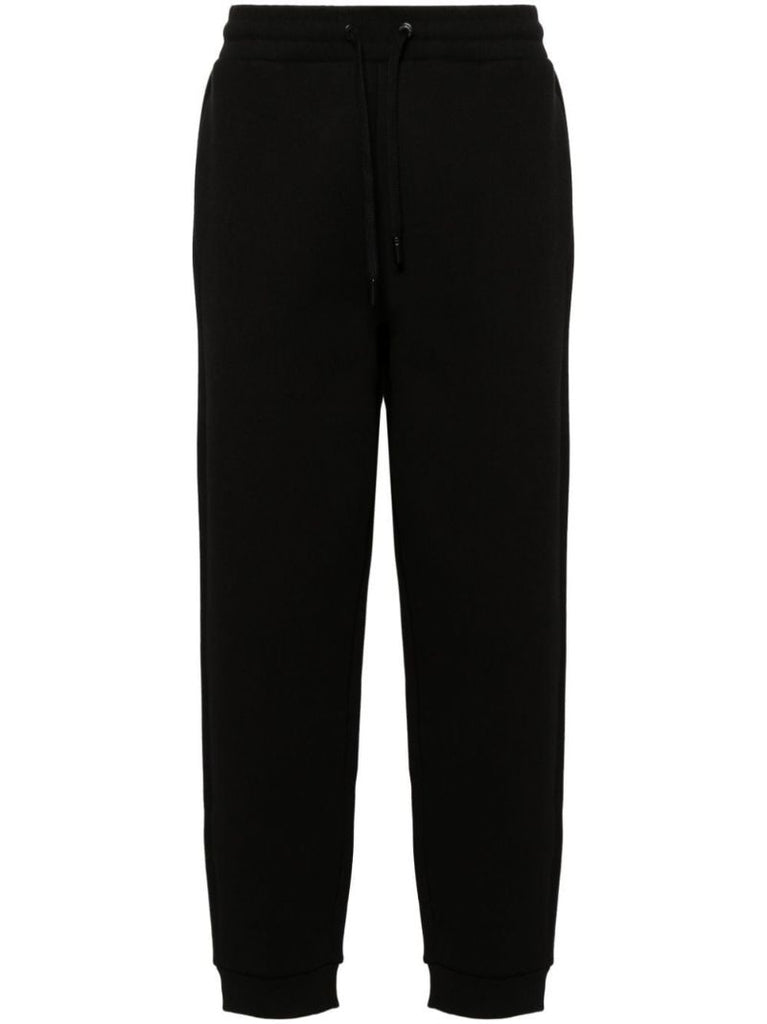 Black Logo Embossed Track Pants
