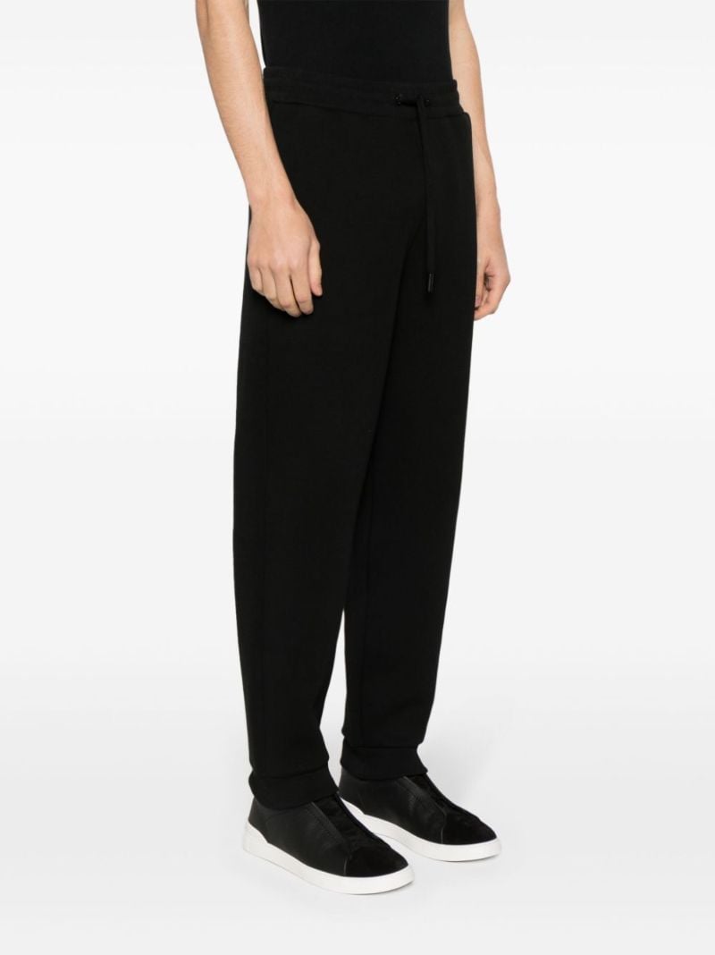 Black Logo Embossed Track Pants