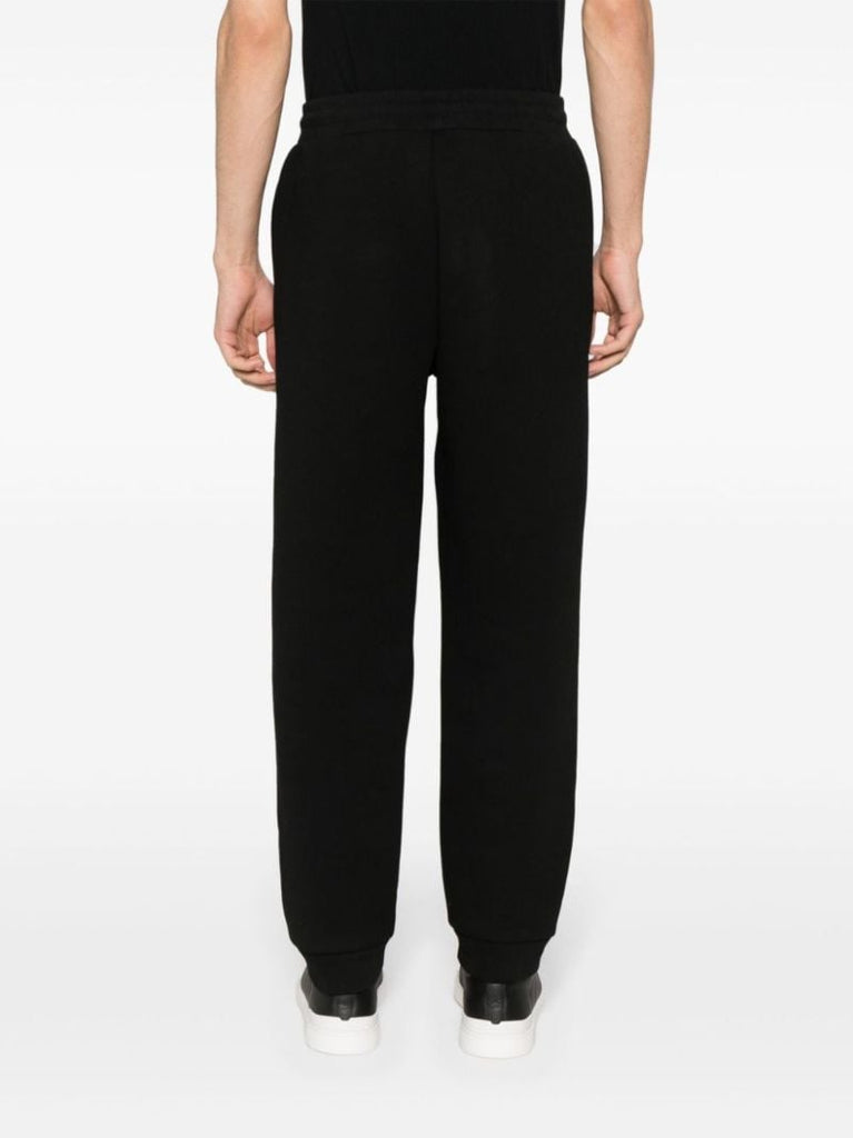 Black Logo Embossed Track Pants