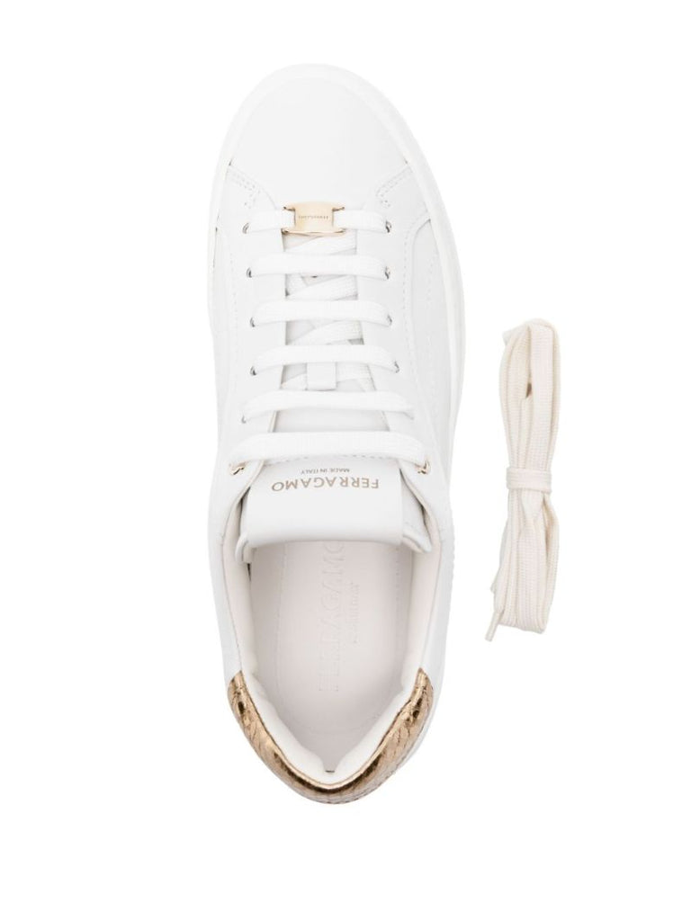 White Dahlia Leather Sneakers