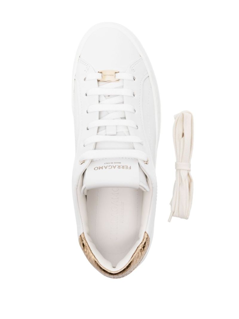 White Dahlia Leather Sneakers