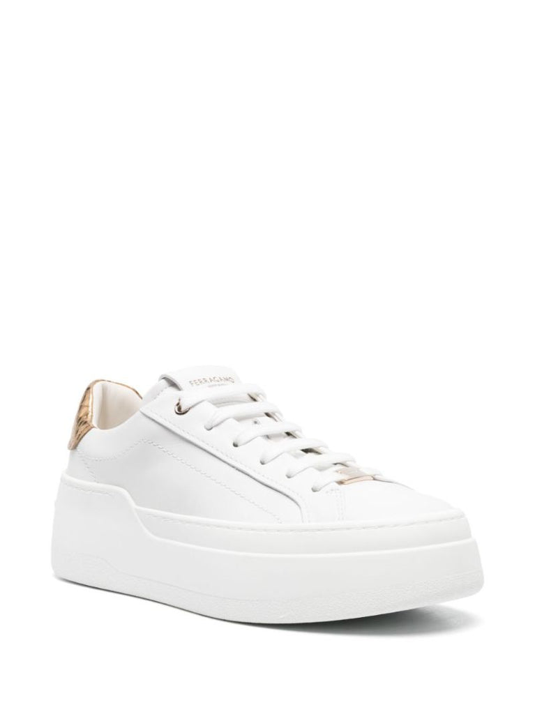 White Dahlia Leather Sneakers