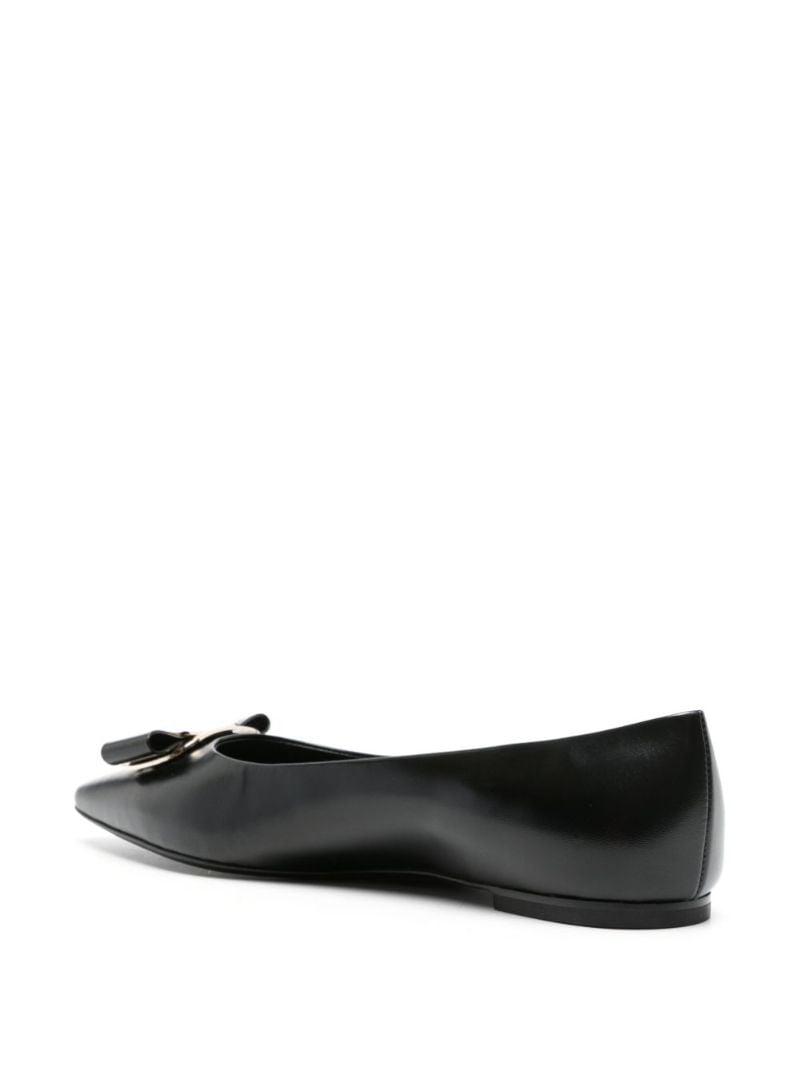 Black Vara Leather Ballet Pumps