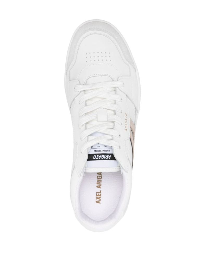 White A-dice Lo Leather Sneakers