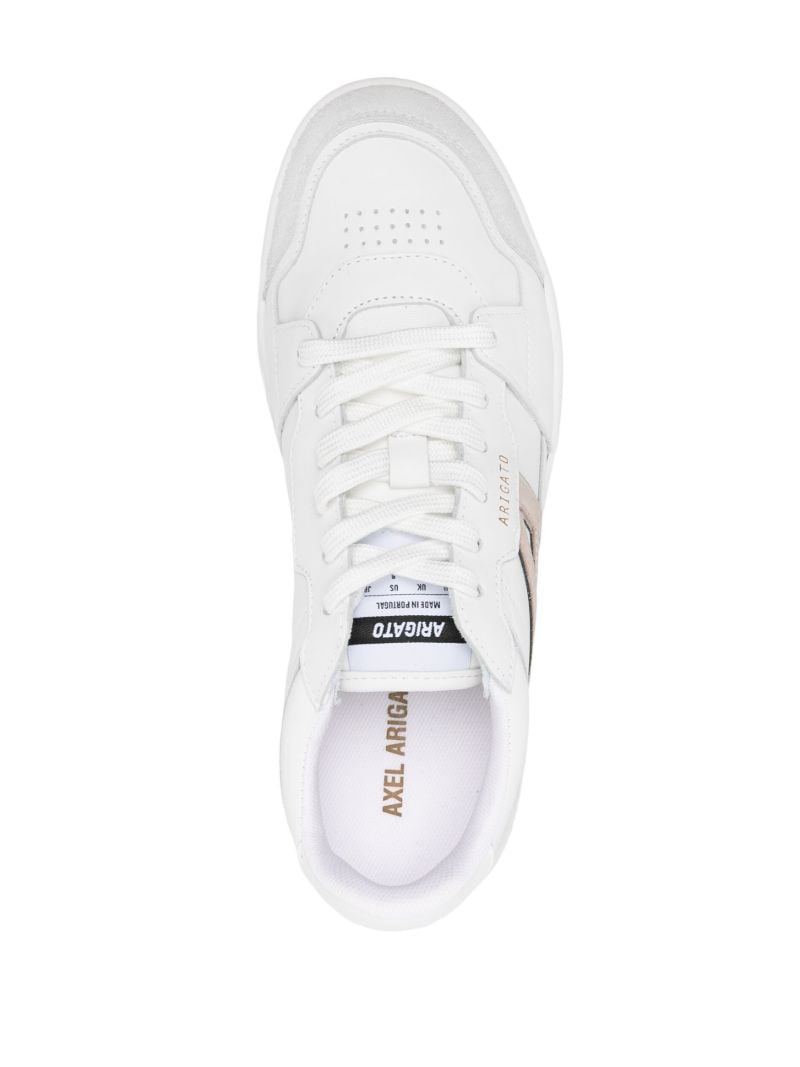 White A-dice Lo Leather Sneakers