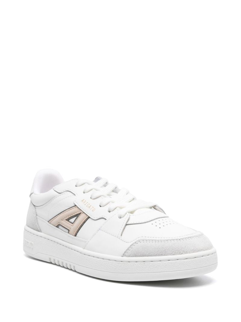 White A-dice Lo Leather Sneakers