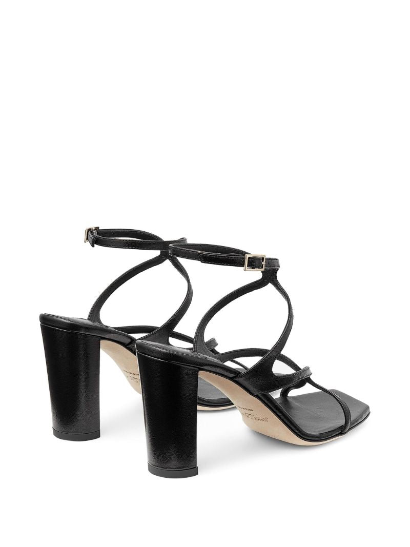 Black Azie 85 Leather Sandals