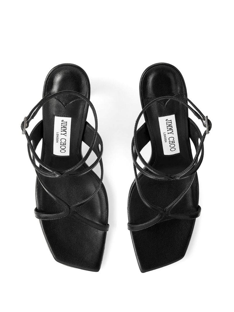 Black Azie 85 Leather Sandals