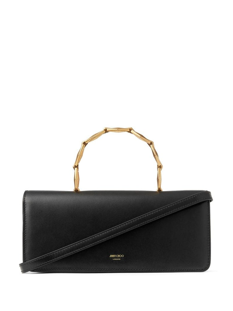 Black Diamond Leather Top Handle Bag