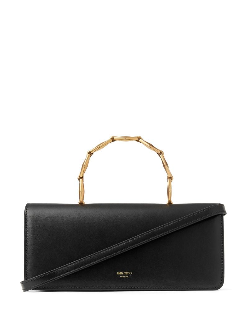 Black Diamond Leather Top Handle Bag