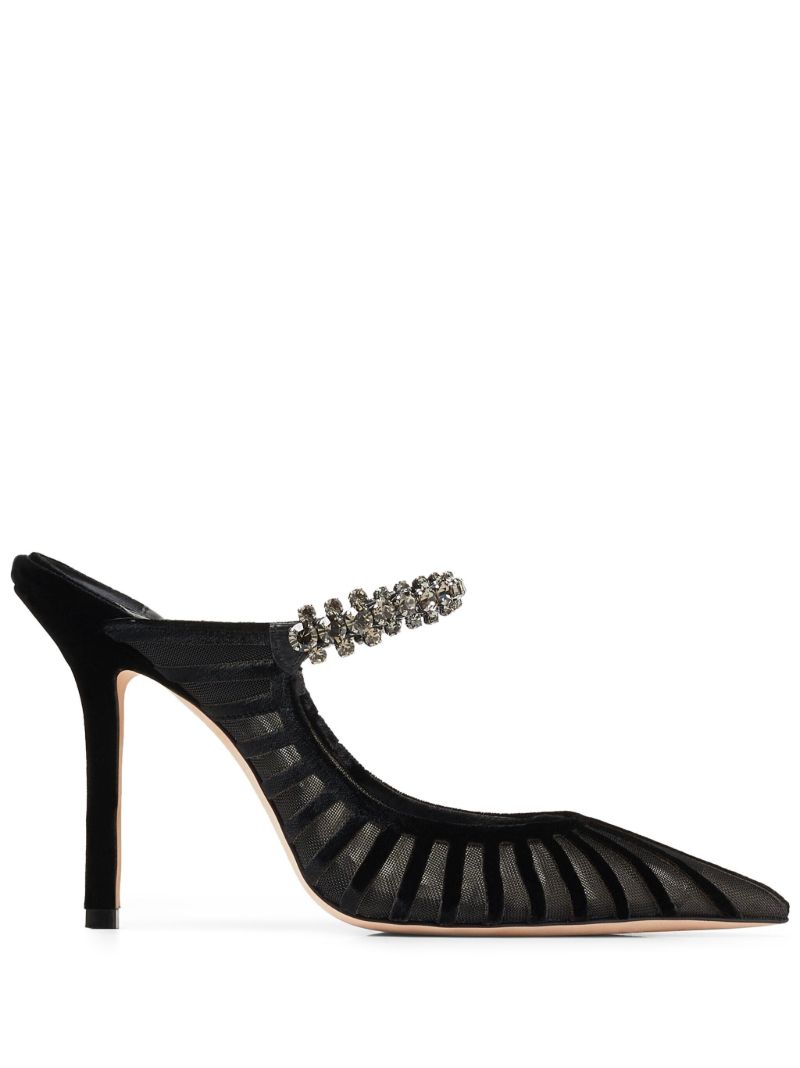 Black Bing 100 Striped Mules