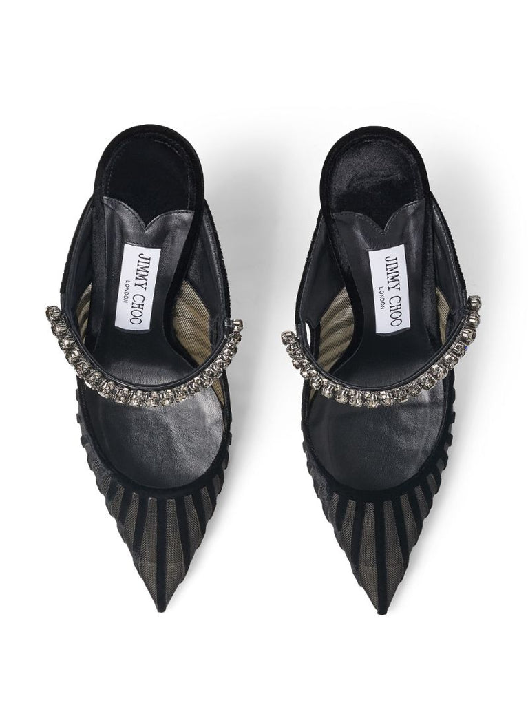 Black Bing 100 Striped Mules