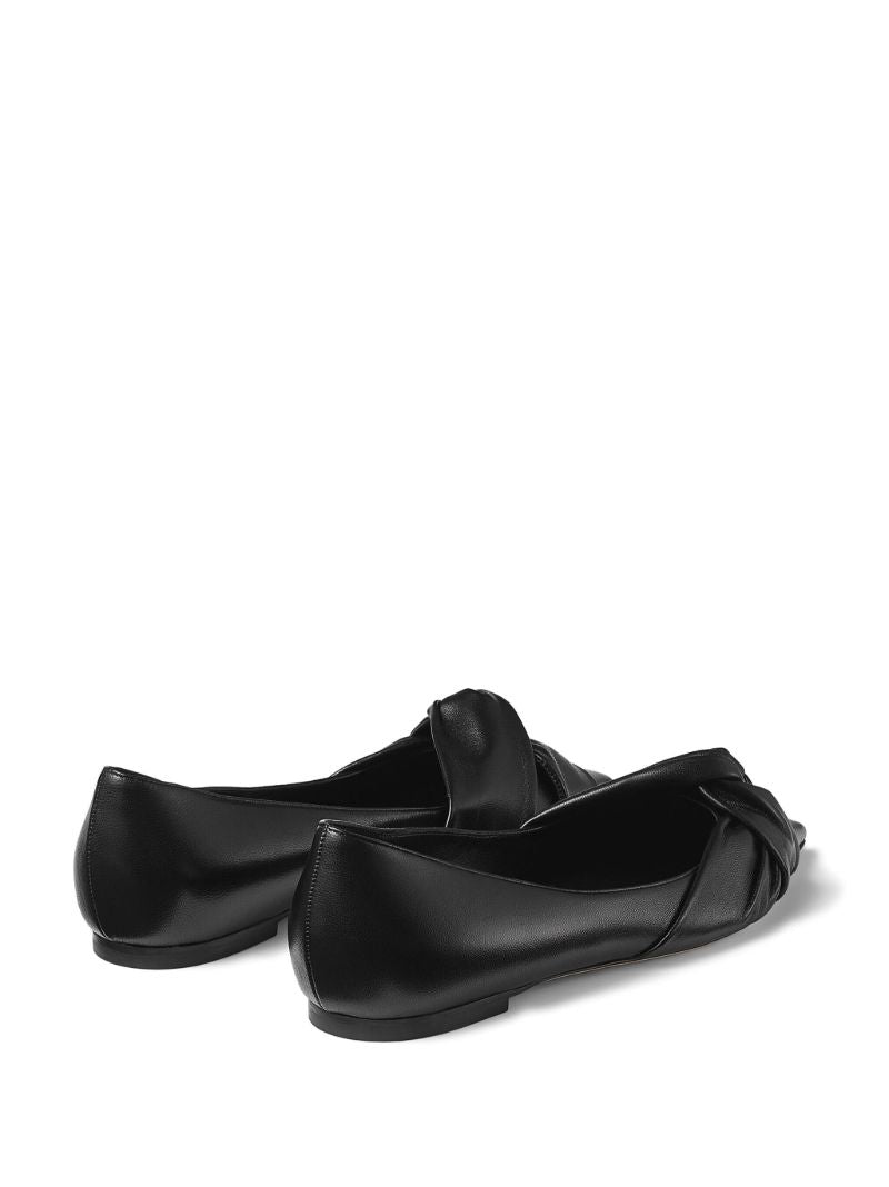 Black Hedera Leather Ballet Pumps