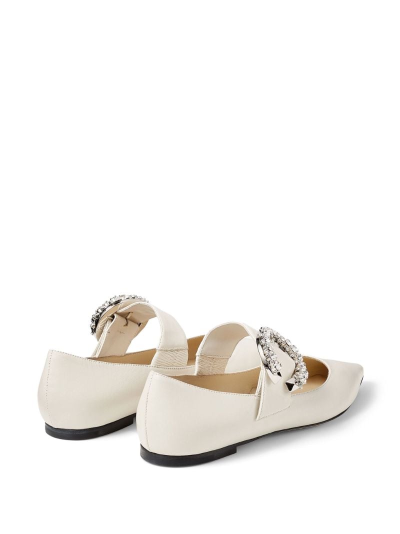 Neutral Melva Leather Ballet Pumps