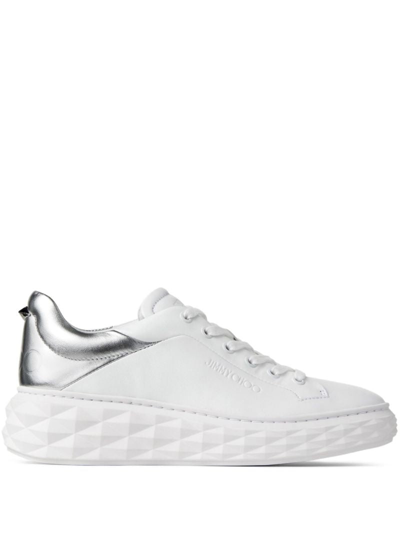 White Diamond Maxi/f Ii Leather Sneakers