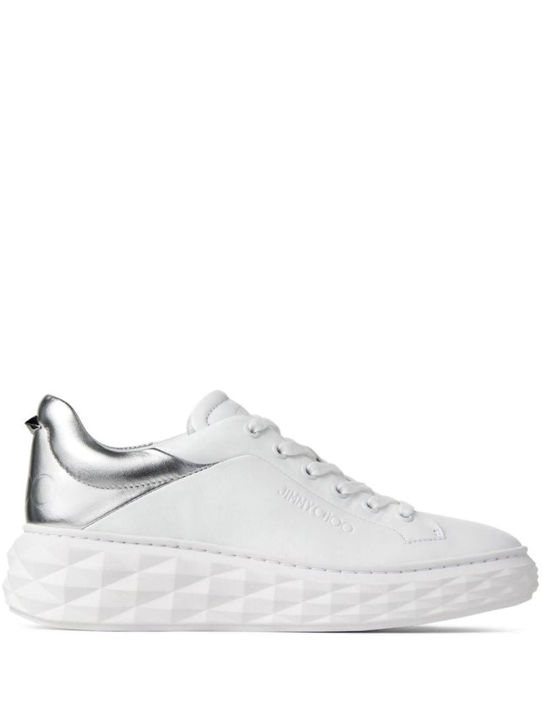 White Diamond Maxi/f Ii Leather Sneakers